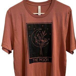 bella canvas mauve rose  moon graphic tee